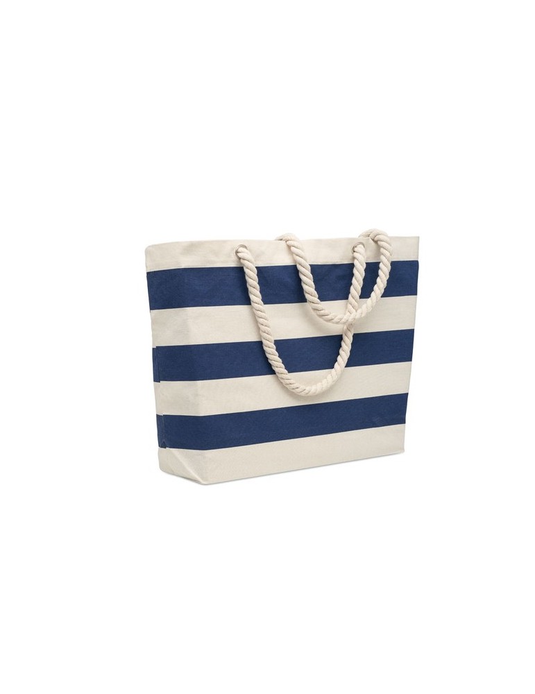 Sac de plage personnalisable en coton 220 gr/m² - HEAVEN STRIPE Matières : coton Couleurs : bleu