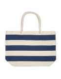 Sac de plage personnalisable en coton 220 gr/m² - HEAVEN STRIPE Matières : coton Couleurs : bleu objet promotionnel éco-responsa