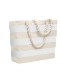 Sac de plage personnalisable en coton 220 gr/m² - HEAVEN STRIPE Matières : coton Couleurs : blanc cadeau entreprise pas cher
