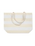 Sac de plage personnalisable en coton 220 gr/m² - HEAVEN STRIPE Matières : coton Couleurs : blanc livraison express 24h 48h