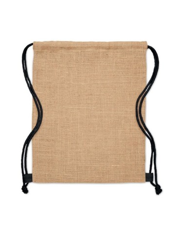 Sac à cordon  en jute - FUKURO Matières : jute Couleurs : noir 2