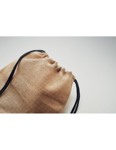 Sac à cordon  en jute - FUKURO Matières : jute Couleurs : noir livraison express 24h 48h