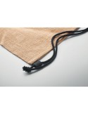 Sac à cordon  en jute - FUKURO Matières : jute Couleurs : noir cadeau collaborateur premium