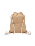 Sac à cordon  en jute - FUKURO Matières : jute Couleurs : beige personnalisable avec votre logo