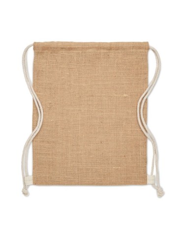 Sac à cordon  en jute - FUKURO Matières : jute Couleurs : beige goodies publicitaire événementiel