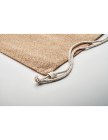 Sac à cordon  en jute - FUKURO Matières : jute Couleurs : beige objet promotionnel éco-responsable