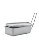 Lunchbox personnalisée en acier inox pas cher - TAMELUNCH idéale pour vos repas Matières : acier inoxydable Couleurs : argenté p