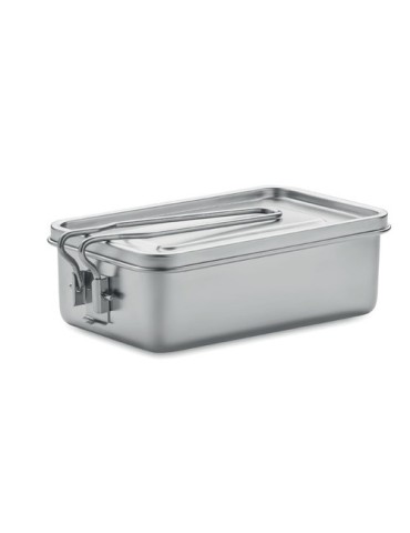 Lunchbox personnalisée en acier inox pas cher - TAMELUNCH idéale pour vos repas Matières : acier inoxydable Couleurs : argenté c
