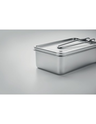 Lunchbox personnalisée en acier inox pas cher - TAMELUNCH idéale pour vos repas Matières : acier inoxydable Couleurs : argenté m