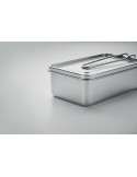 Lunchbox personnalisée en acier inox pas cher - TAMELUNCH idéale pour vos repas Matières : acier inoxydable Couleurs : argenté m