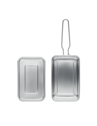 Lunchbox personnalisée en acier inox pas cher - TAMELUNCH idéale pour vos repas Matières : acier inoxydable Couleurs : argenté o