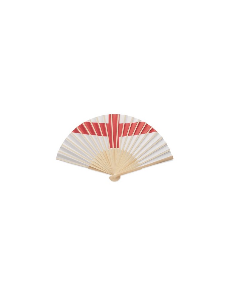 Éventail à motif de drapeau personnalisable FUNFAN objet promotionnel éco-responsable