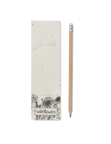 Crayon à papier  et pratique avec graines - PENSEED Matières : bois Couleurs : blanc 2