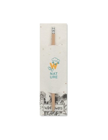 Crayon à papier  et pratique avec graines - PENSEED Matières : bois Couleurs : blanc livraison express 24h 48h