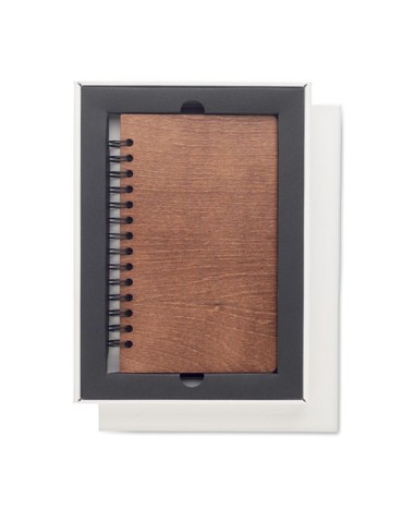 Carnet A5 Éco-responsable Personnalisé - GROWBOOK™ SAVAGE Matières : bois Couleurs : marron impression haute définition
