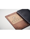 Carnet A5 Éco-responsable Personnalisé - GROWBOOK™ SAVAGE Matières : bois Couleurs : marron objet publicitaire robuste