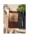 Carnet A5 Éco-responsable Personnalisé - GROWBOOK™ SAVAGE Matières : bois Couleurs : marron marquage couleur éclatante