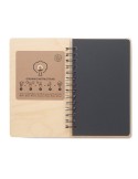 Carnet A5 Éco-responsable Personnalisé - GROWBOOK™ SAVAGE Matières : bois Couleurs : bois cadeau entreprise pas cher