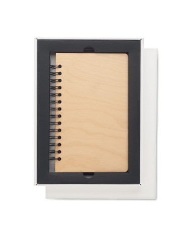 Carnet A5 Éco-responsable Personnalisé - GROWBOOK™ SAVAGE Matières : bois Couleurs : bois marquage laser ultra précis