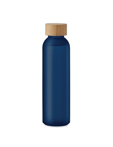 Bouteille en verre dépoli personnalisée 500ml ABE Matières : verre Couleurs : bleu transparent goodies entreprise design