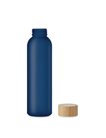 Bouteille en verre dépoli personnalisée 500ml ABE Matières : verre Couleurs : bleu transparent cadeau client original