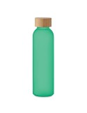 Bouteille en verre dépoli personnalisée 500ml ABE Matières : verre Couleurs : vert transparent personnalisable avec votre logo