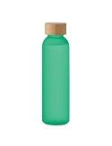 Bouteille en verre dépoli personnalisée 500ml ABE Matières : verre Couleurs : vert transparent objet promotionnel éco-responsabl