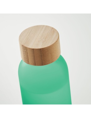Bouteille en verre dépoli personnalisée 500ml ABE Matières : verre Couleurs : vert transparent accessoire événementiel unique