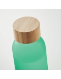 Bouteille en verre dépoli personnalisée 500ml ABE Matières : verre Couleurs : vert transparent accessoire événementiel unique