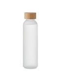 Bouteille en verre dépoli personnalisée 500ml ABE Matières : verre Couleurs : blanc transparent marquage laser ultra précis