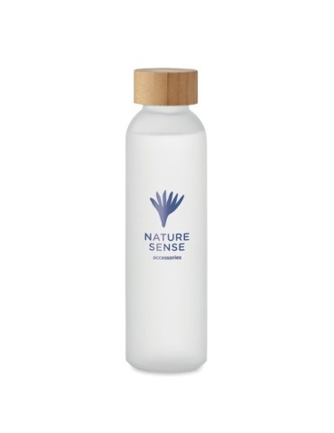 Bouteille en verre dépoli personnalisée 500ml ABE Matières : verre Couleurs : blanc transparent personnalisation rapide en Franc
