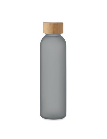 Bouteille en verre dépoli personnalisée 500ml ABE Matières : verre Couleurs : gris transparent goodies publicitaire événementiel