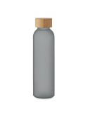 Bouteille en verre dépoli personnalisée 500ml ABE Matières : verre Couleurs : gris transparent goodies publicitaire événementiel