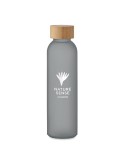 Bouteille en verre dépoli personnalisée 500ml ABE Matières : verre Couleurs : gris transparent cadeau collaborateur premium