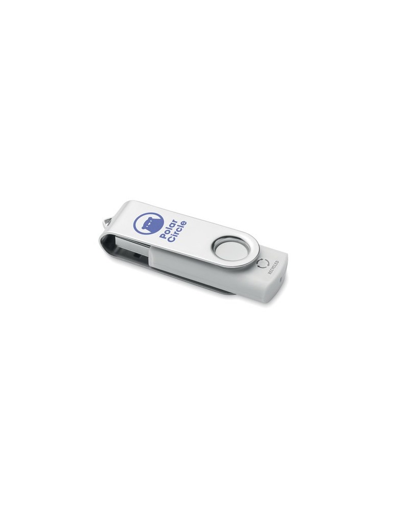 Clé USB  16G en ABS recyclé personnalisée - TECHMATE RABS marquage laser ultra précis