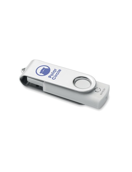 Clé USB  16G en ABS recyclé personnalisée - TECHMATE RABS marquage laser ultra précis