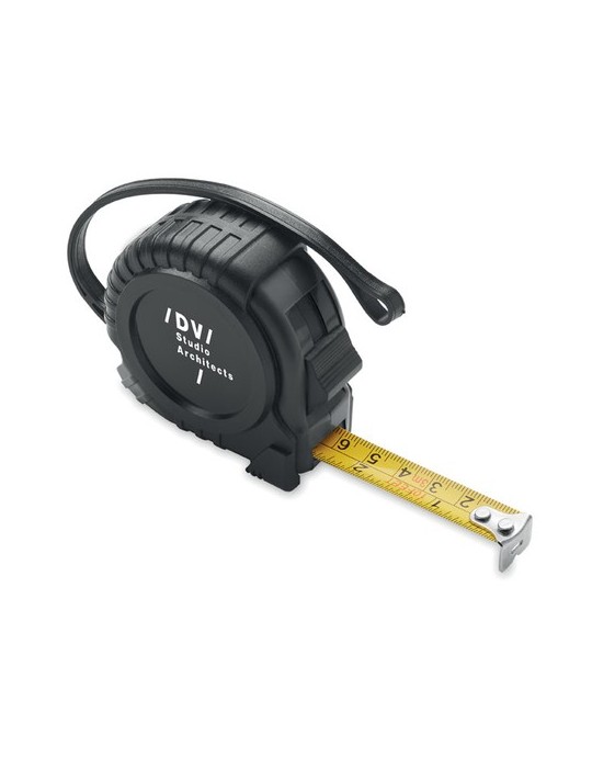 Ruban à Mesurer Éco-responsable 3M Personnalisé Pratique Pas Cher - MRTAPE Matières : ABS recyclé Couleurs : noir objet promotio