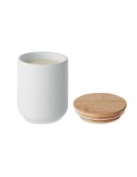 Bougie Végétale Personnalisée 200g - Fraîcheur de Lin Matières : grès Couleurs : blanc