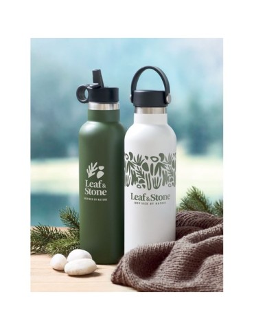 Bouteille Isotherme Éco-responsable Personnalisée 700 ml BOALI Couleurs : blanc Matières : acier inoxydable recyclé personnalisa