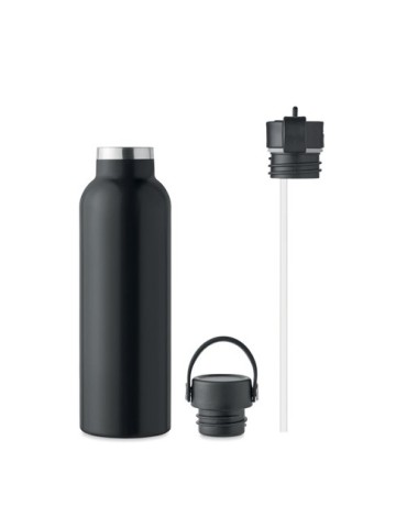 Bouteille Isotherme Éco-responsable Personnalisée 700 ml BOALI Couleurs : noir Matières : acier inoxydable recyclé livraison exp