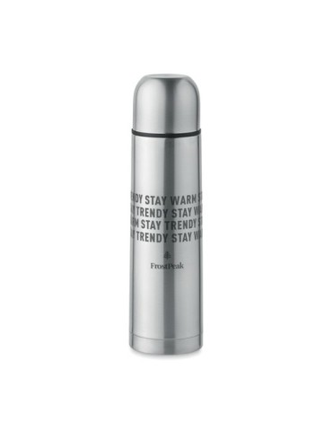 Bouteille double paroi  500 ml MAHUA Couleurs : argenté mat Matières : acier inoxydable recyclé cadeau entreprise pas cher