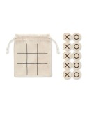 Jeu de morpion en bois personnalisé - Cadeau d'entreprise unique TOPOS Matières : coton Couleurs : beige personnalisable avec vo