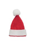 Bonnet de Noël Tricoté Personnalisé - AURIGA Matières : acrylique Couleurs : rouge