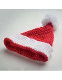Bonnet de Noël Tricoté Personnalisé - AURIGA Matières : acrylique Couleurs : rouge impression haute définition