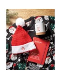 Bonnet de Noël Tricoté Personnalisé - AURIGA Matières : acrylique Couleurs : rouge marquage laser ultra précis
