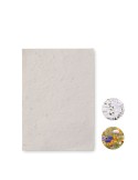 Papier A6 Éco-responsable Personnalisé aux Graines de Fleurs - ASIDO Matières : papier recyclé Couleurs : blanc