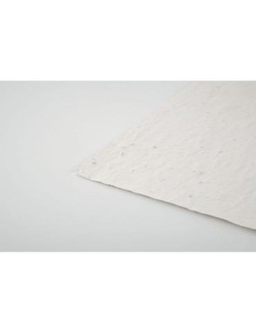 Papier A6 Éco-responsable Personnalisé aux Graines de Fleurs - ASIDO Matières : papier recyclé Couleurs : blanc goodies publicit