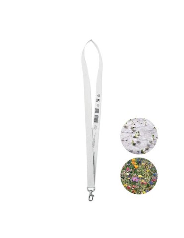 Cordon Papier Graine Éco-responsable Personnalisé à Crochet - LANSEE Matières : métal Couleurs : blanc