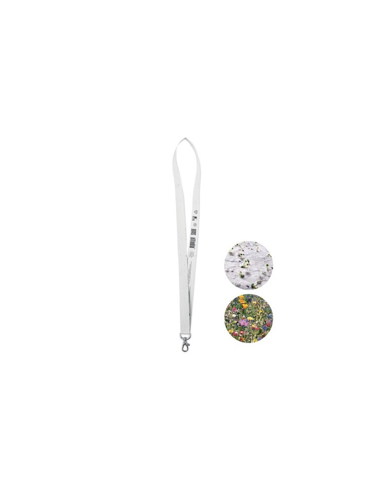 Cordon Papier Graine Éco-responsable Personnalisé à Crochet - LANSEE Matières : métal Couleurs : blanc