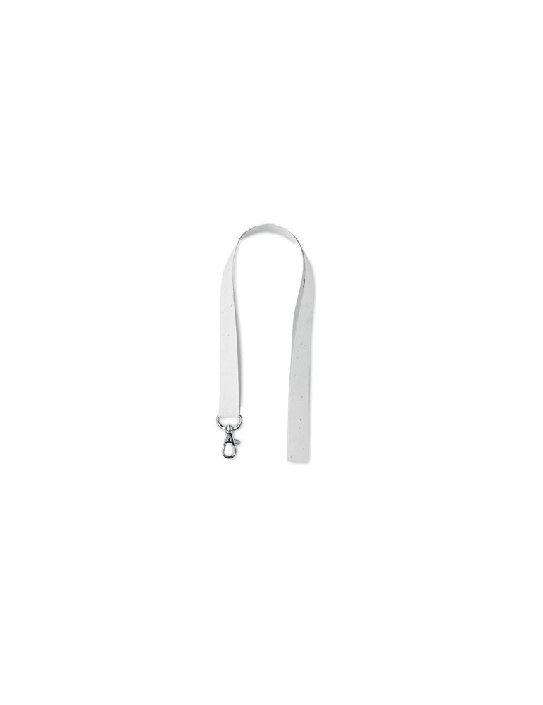 Cordon Papier Graine Éco-responsable Personnalisé à Crochet - LANSEE Matières : métal Couleurs : blanc marquage laser ultra préc